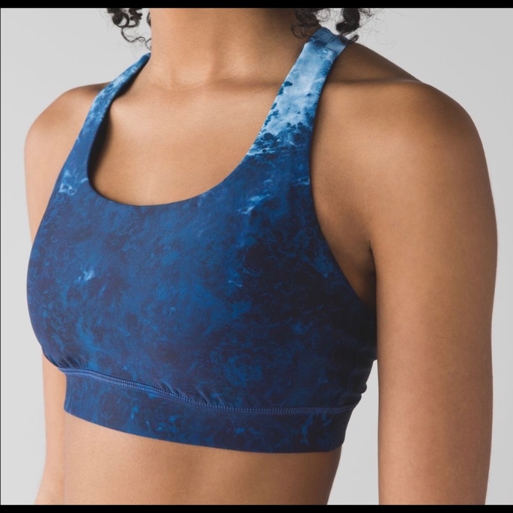 Lululemon Energy Bra Deep Sea H2O Size 8